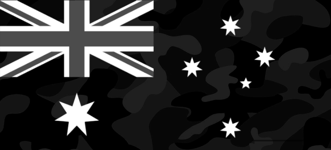 Australian Flag - Black Multicam