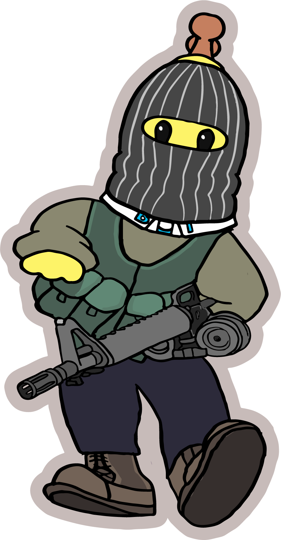 Art by Alts - Bank Robber Drum Mag