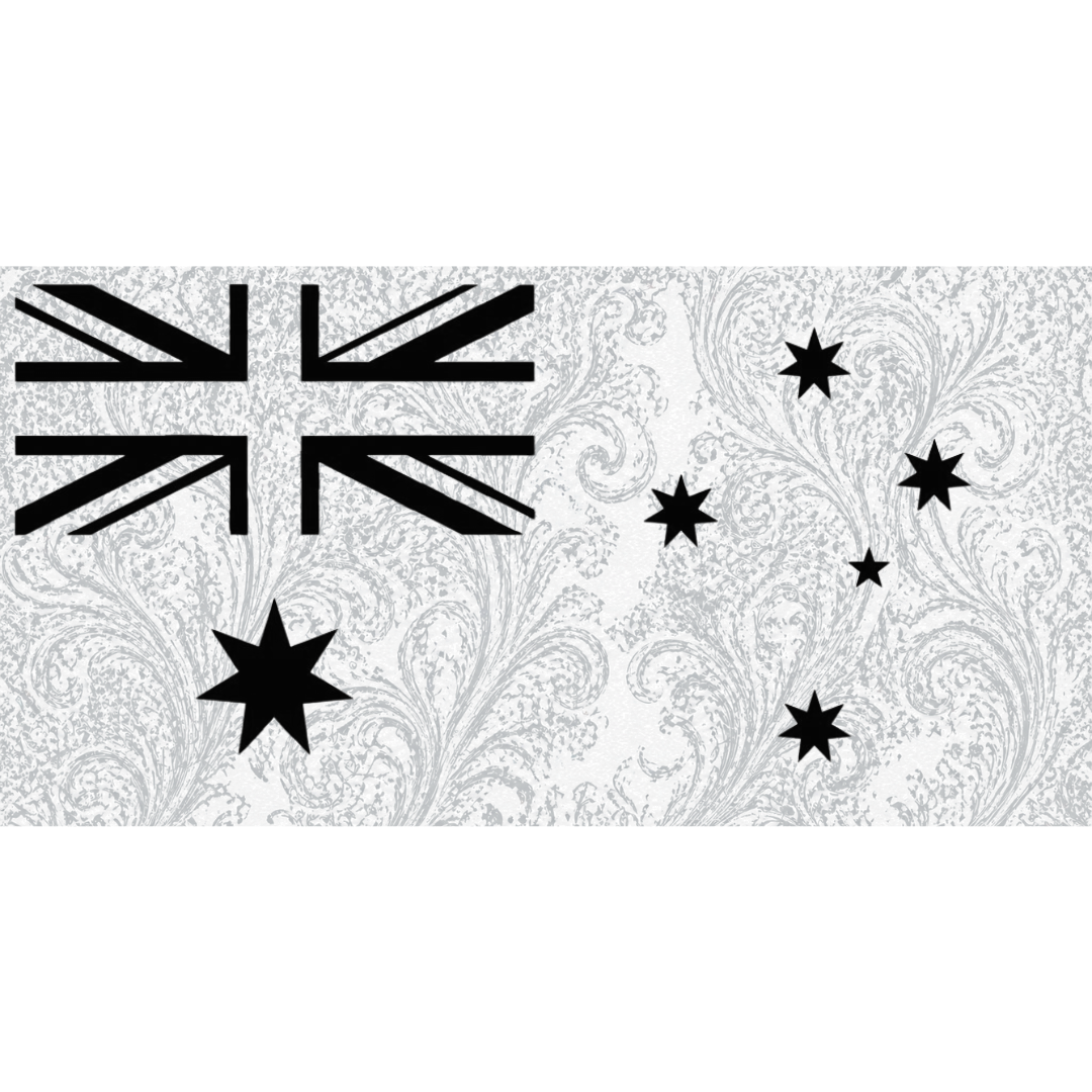 White M Aus Flag