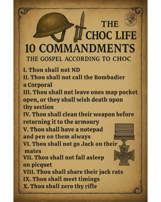 It's a Hard Choc Life - 10 Commandments