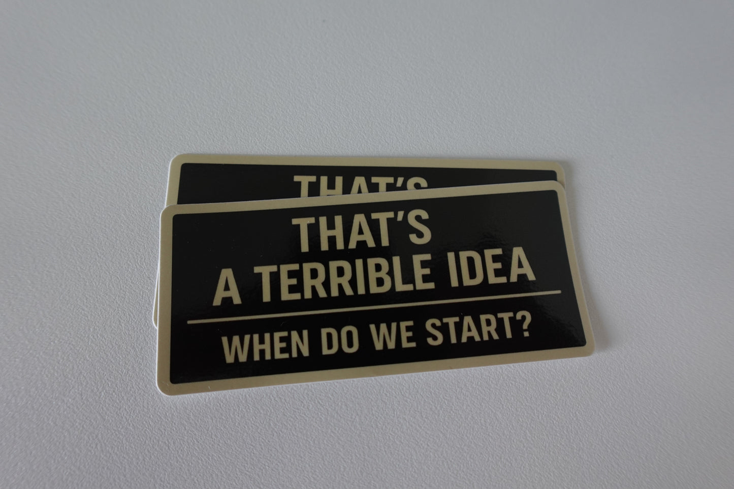 That's a terrible idea, when do we start?