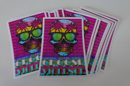 Retro Skull Choose Violence
