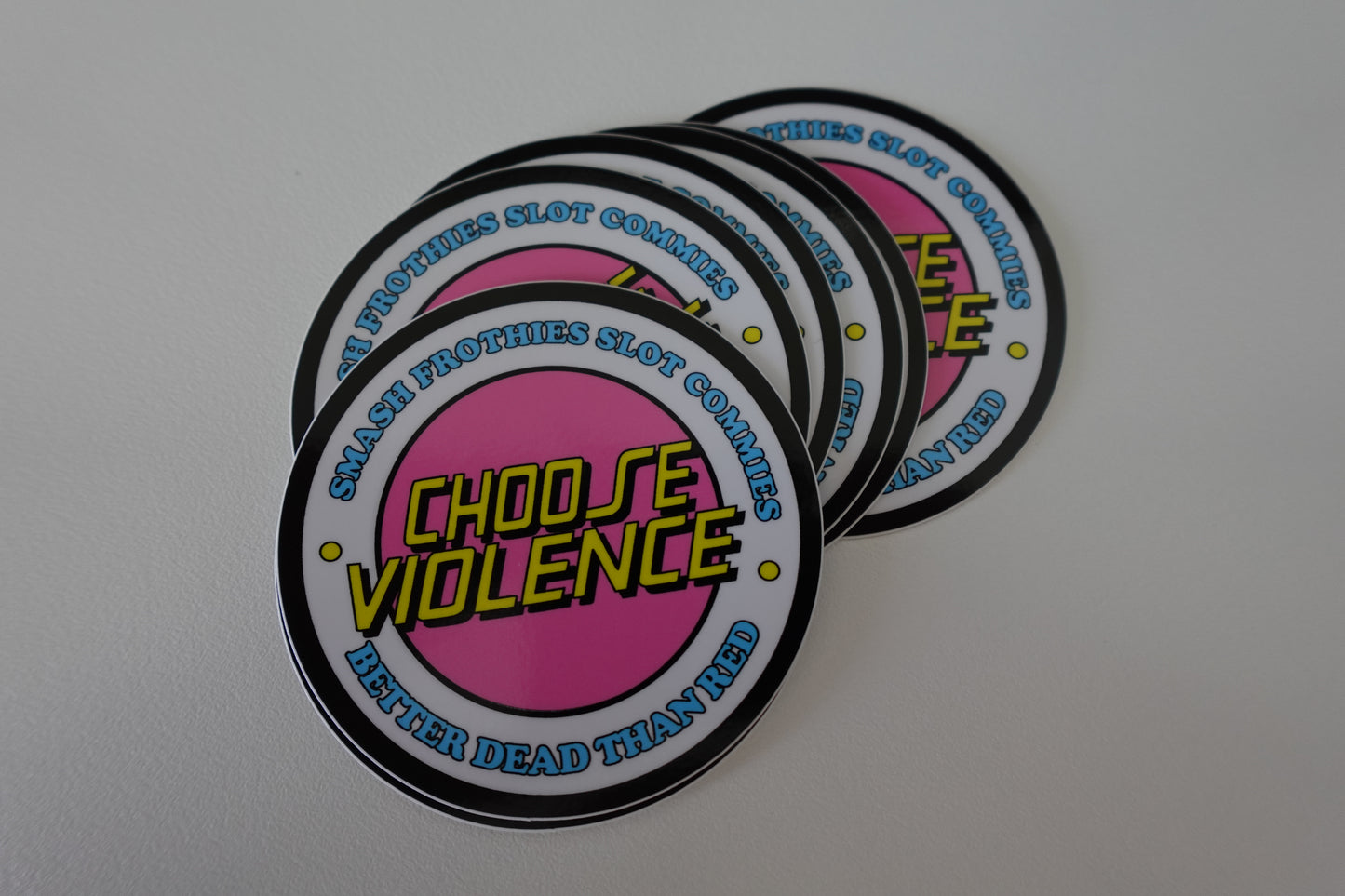 Choose Violence Pink Pin