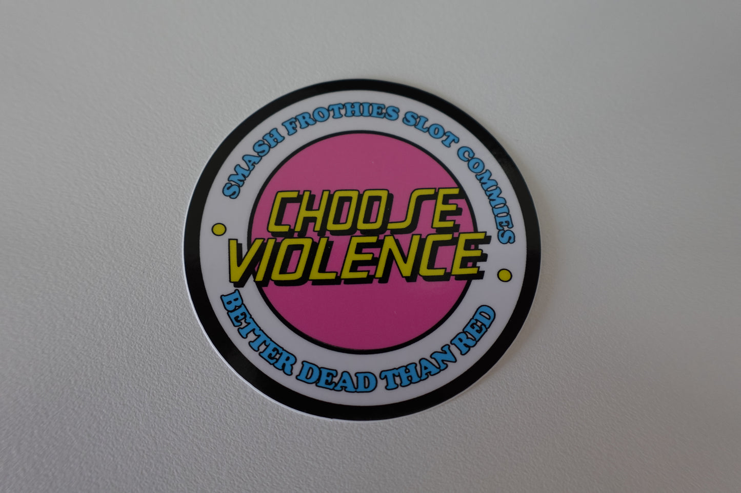 Choose Violence Pink Pin