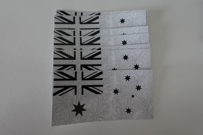 White M Aus Flag