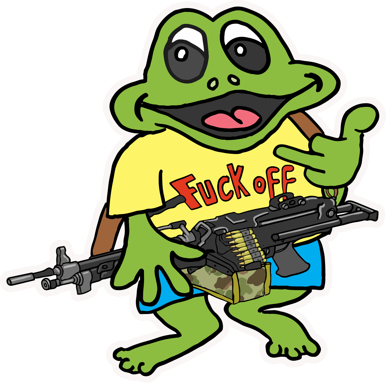 Art by Alts - Machine Gunner Frog